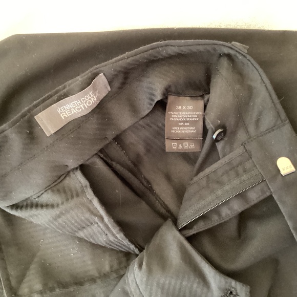 Kenneth Cole Reaction Black Mens Dress Pants Slacks Trousers 38x30 - Picture 3 of 5